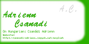 adrienn csanadi business card