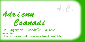 adrienn csanadi business card